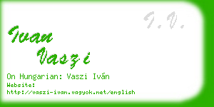 ivan vaszi business card